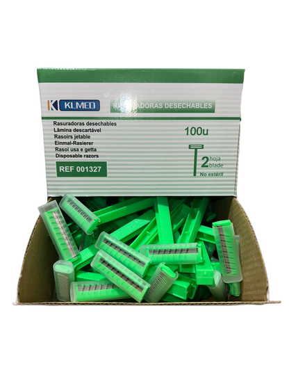 Rasuradoras Desechables Doble Hoja 100 uds